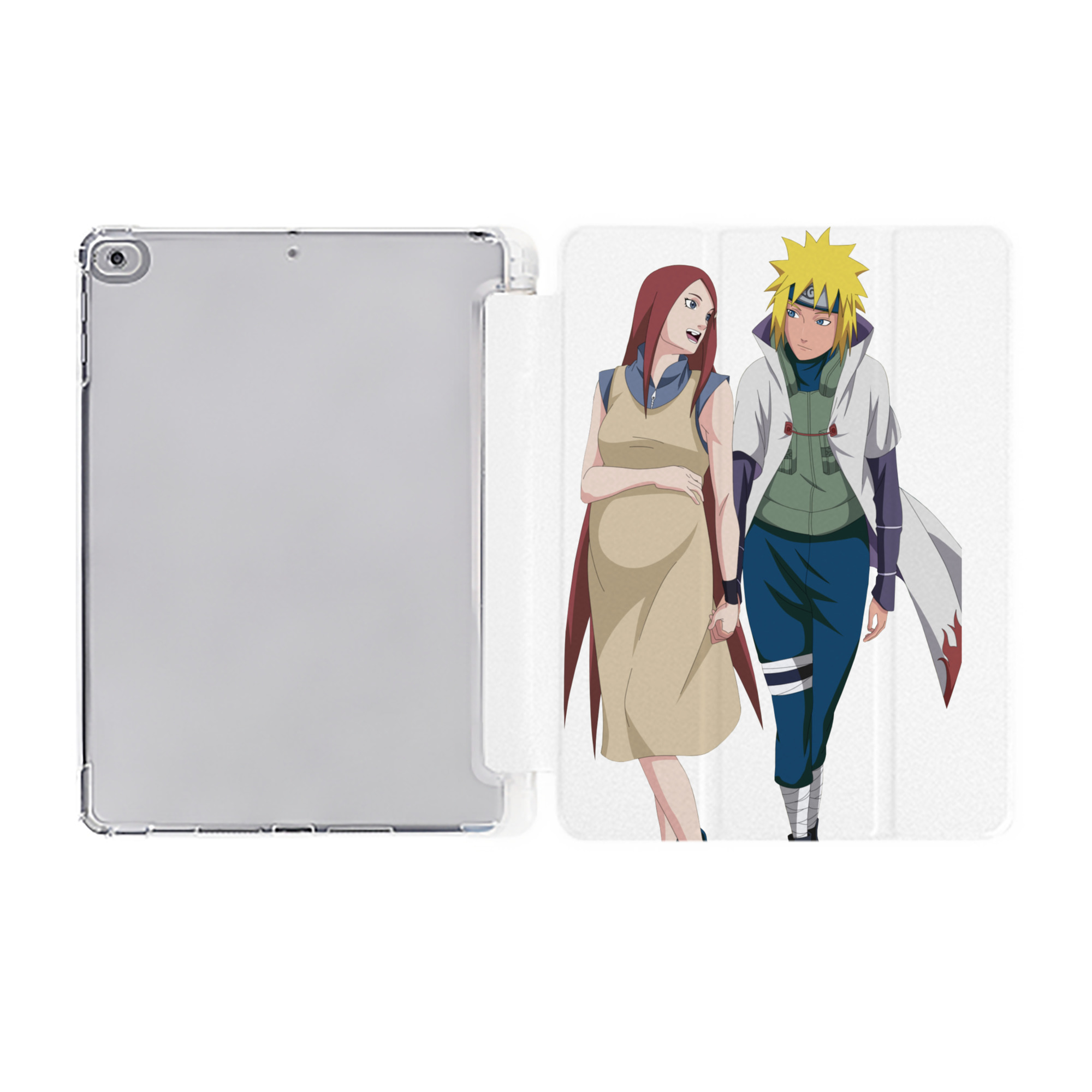 （画像用） NARUTO -ナルト- 波風 ミナト Namikaze Minato IPad ケース ペン収納付き 三つ折りスタンド PUレザー×シリコン 対応機種9.5/10.5/10.9インチ